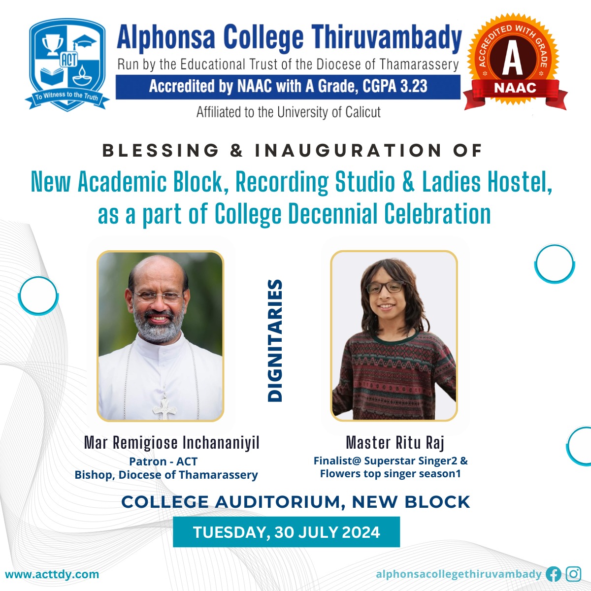 Blessing and Inauguration